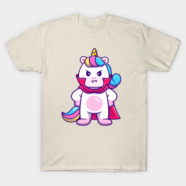 Cute Unicorn Dracula T-Shirt by Catalyst Labs